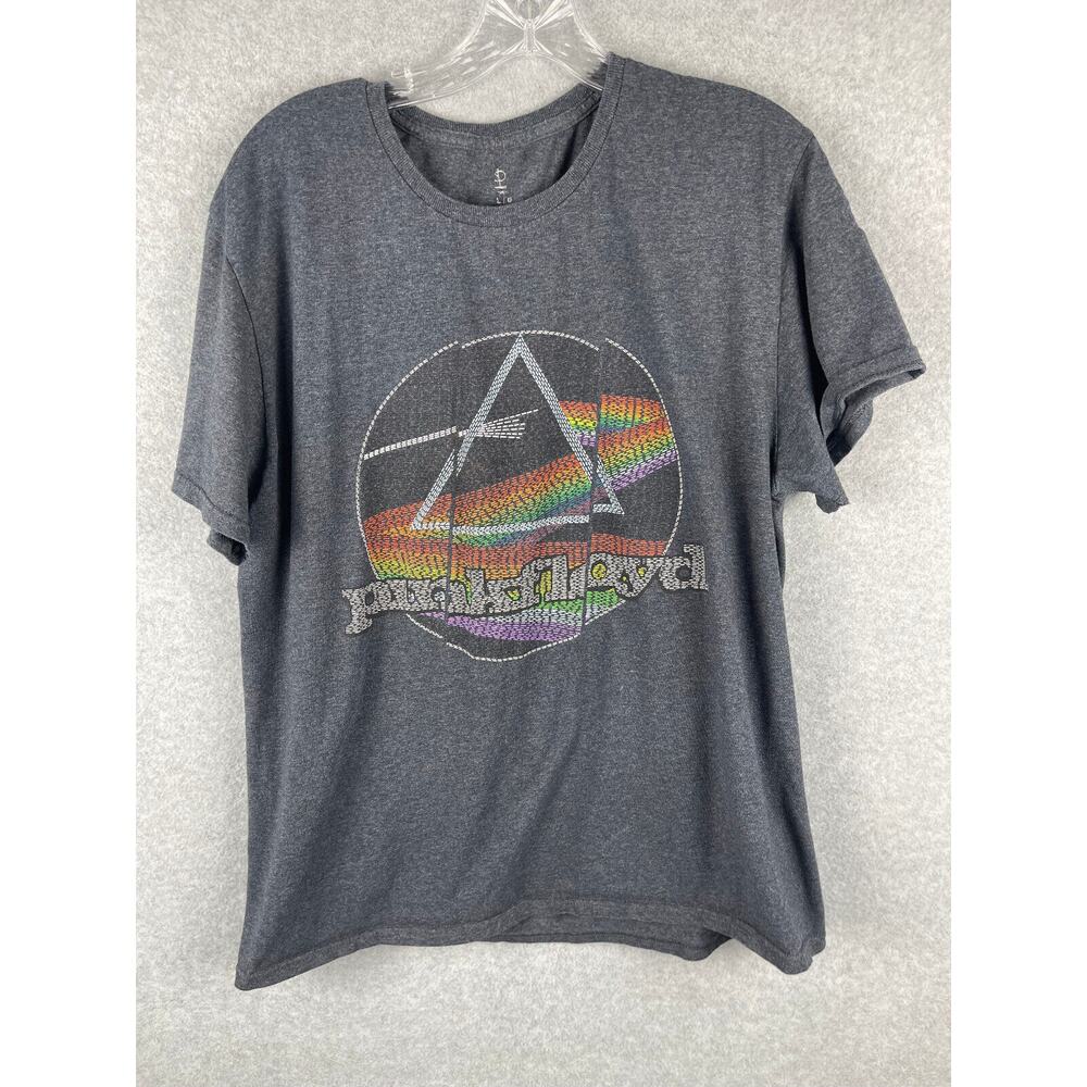 Pink Floyd The Dark Side of the Moon Music Album T Shirt Men's Size L Gray
